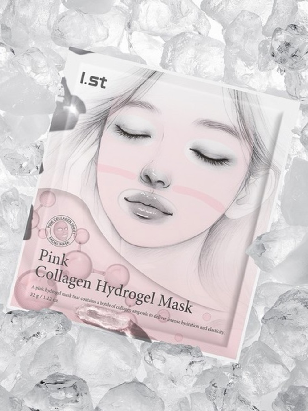 Pink Collagen Hydrogel Mask — Hydrating Pink Facial Sheet